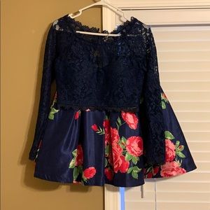Navy Two-Piece Dress